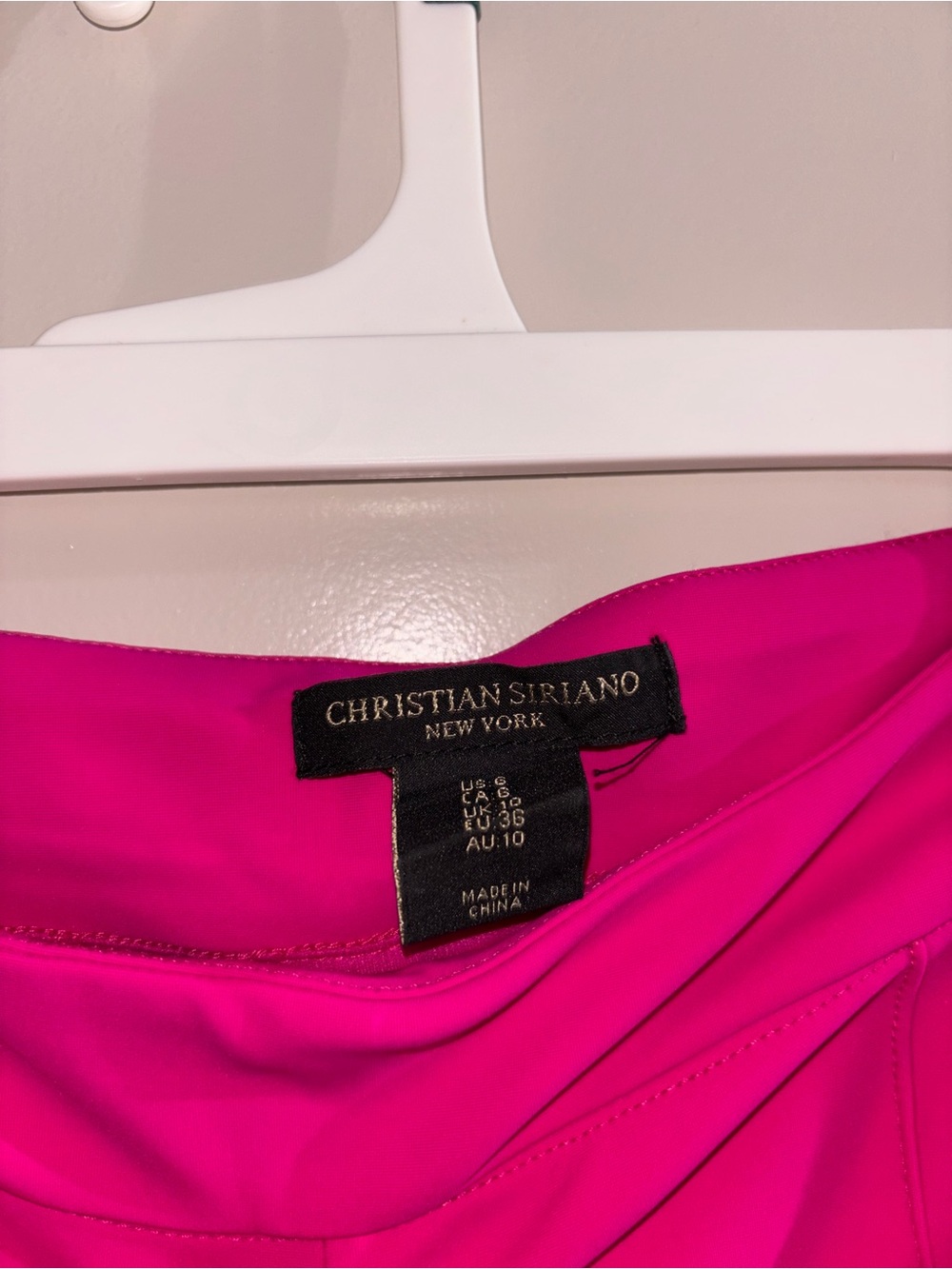 Christian Siriano Fuchsia High-Waist Wide-Leg Trousers - Picture 4 of 4